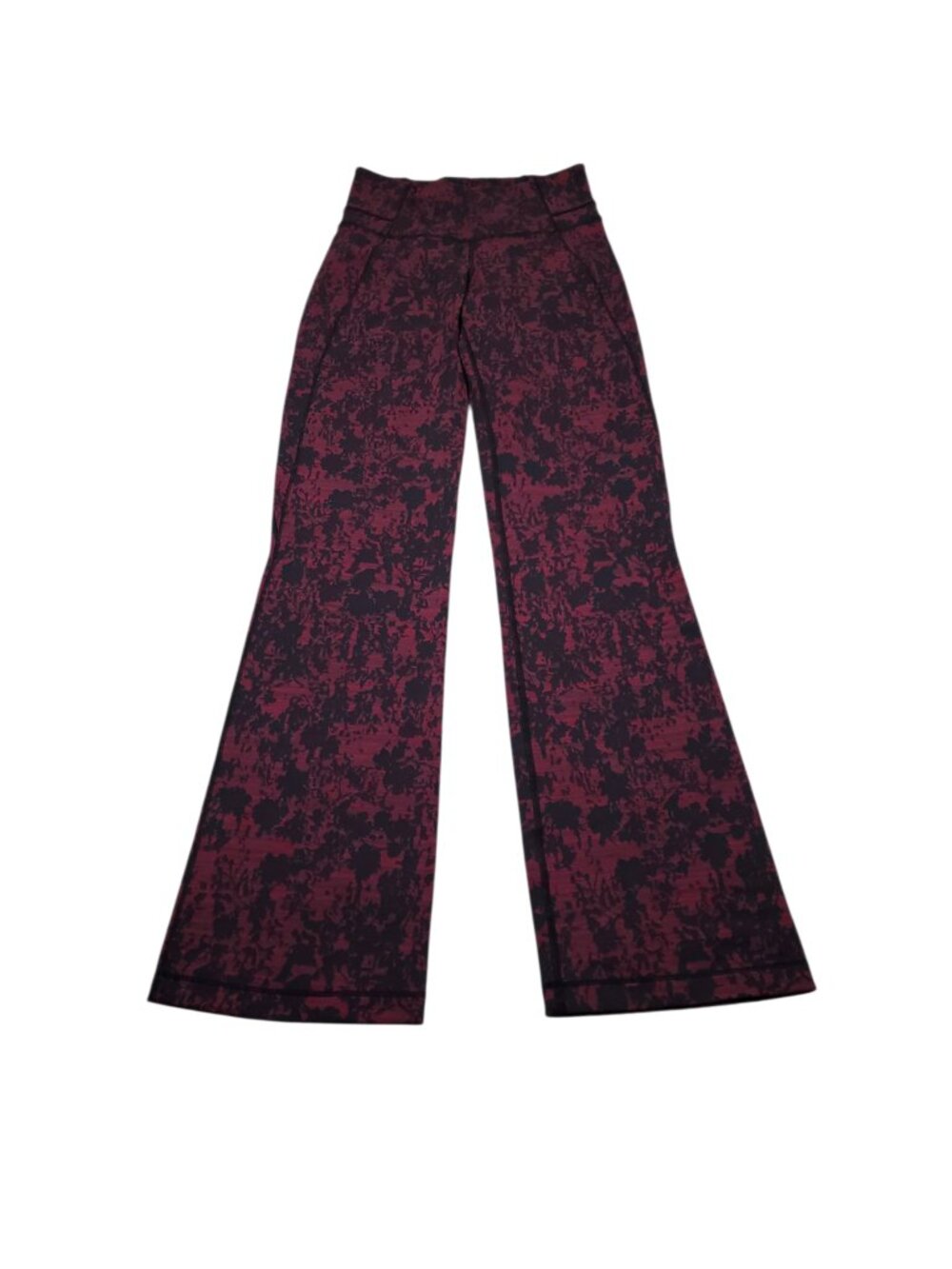 Lululemon Groove Pant Bootcut 32" Jacquard Garnet Black Red Women's Size 8 Luon